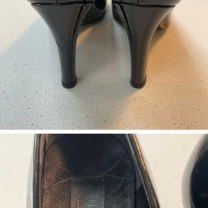 Gucci patent leather with chrome bukle. Size 7/5